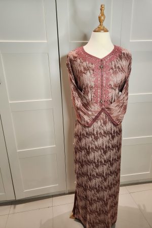 Caftan (bed3iya) kemkha vieux rose XXL